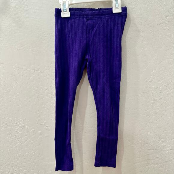 Tea Collection Royal Purple Pointelle Leggings - Picture 1 of 6